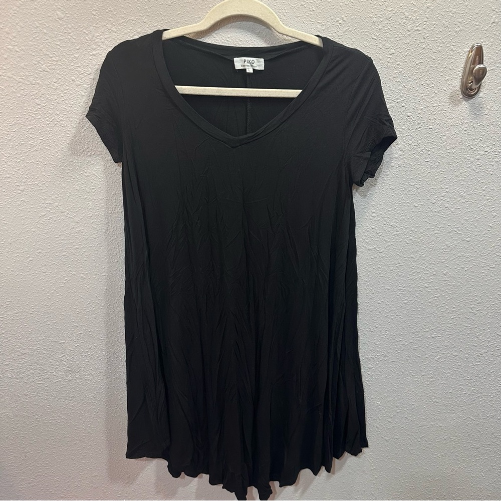 Pilot Black Swing Dress V-Neck Large